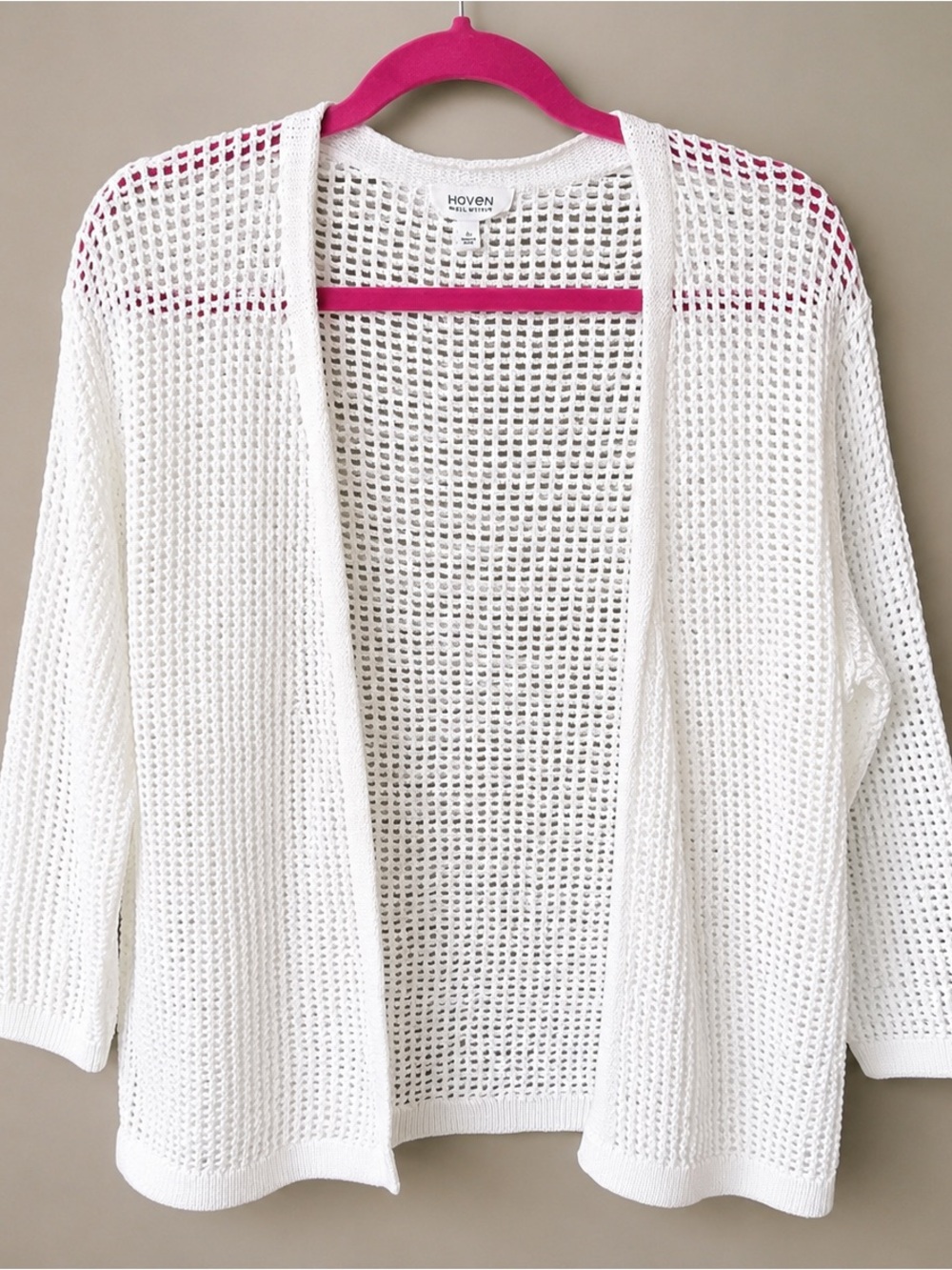 Haven Well Within open knit white cardigan lightweight sweater
